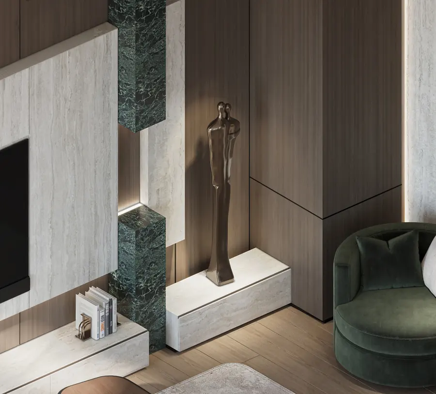 Al Ranim Townhouse, joinery detail