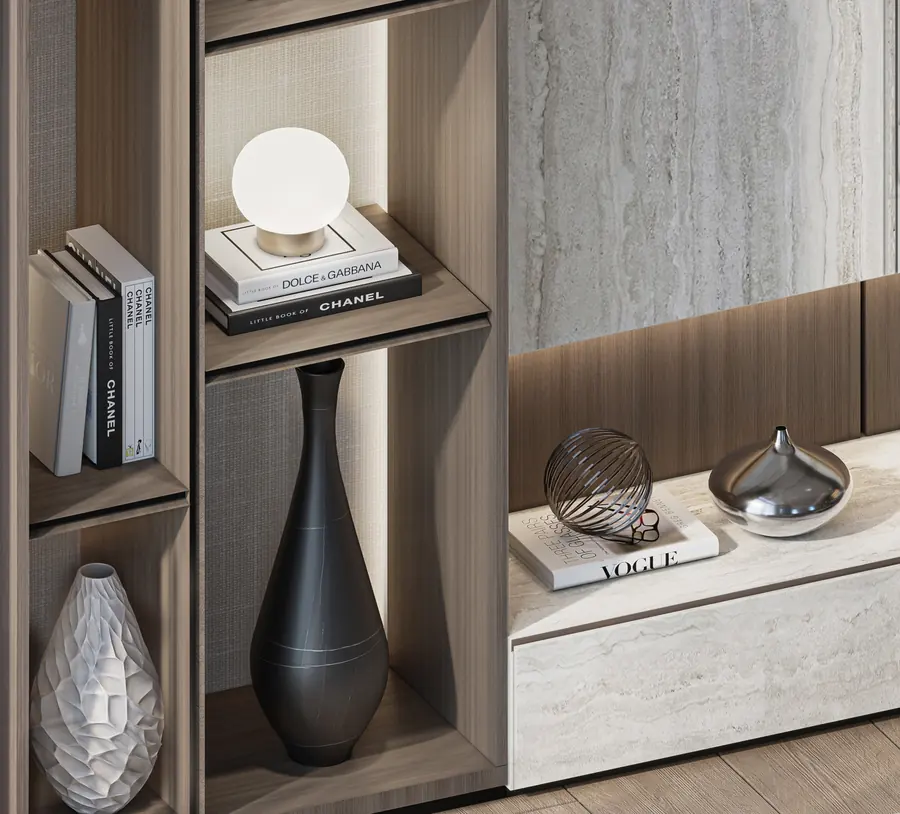 Al Ranim Townhouse, shelving detail
