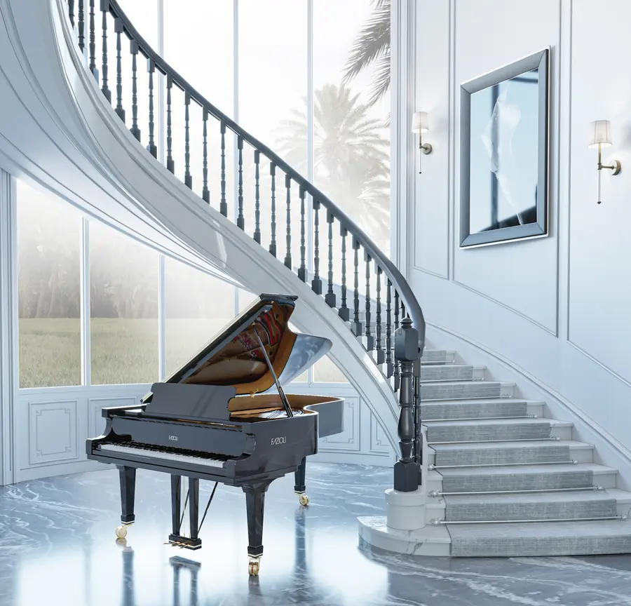 Classical Palace, stair and piano