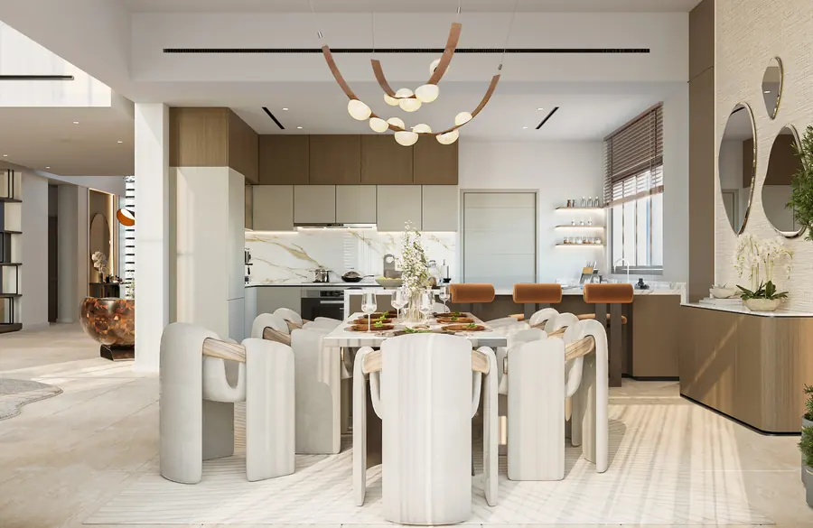 District One Villa, kitchen and breakfast table