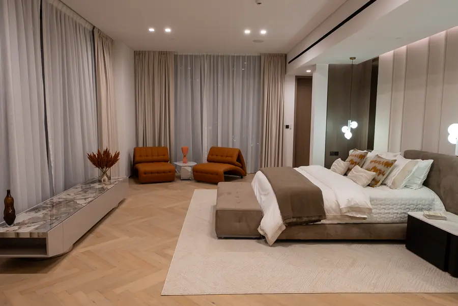 LIV Marina Penthouse, master suite seating