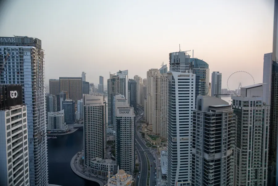 LIV Marina Penthouse, view over dubai marina