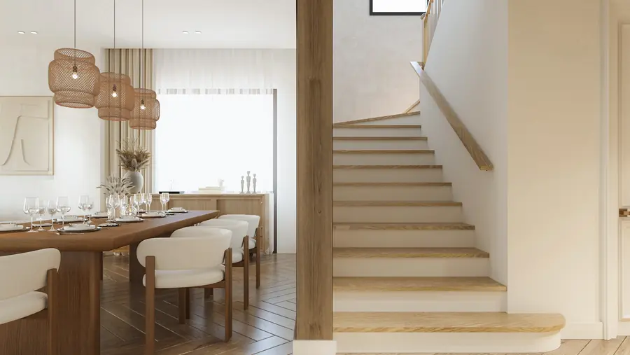 Villa Samara, dining and stair
